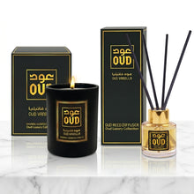 تحميل الصورة في عارض المعرض، Vanilla Oud Reed Diffuser and Organic Candle Combo Package by Oudlux