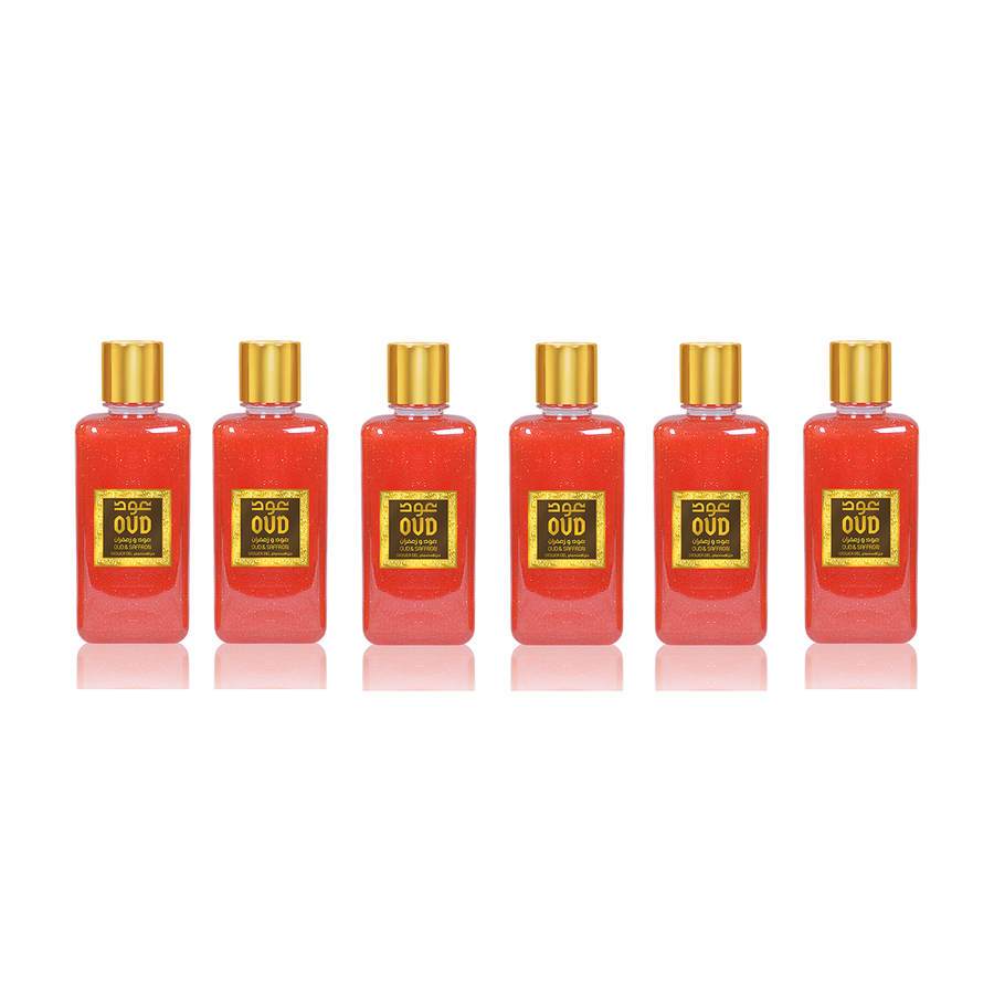 6-Pack Oud Shower Gel Saffron 300ml by Oudlux