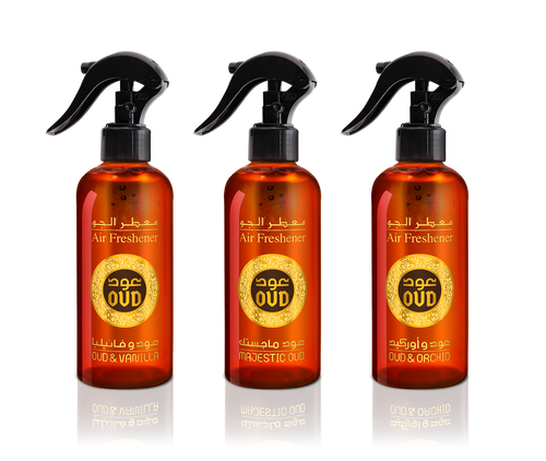 Oud Premium Air Fresheners 300ml Collection of 3 Scents by Oudlux