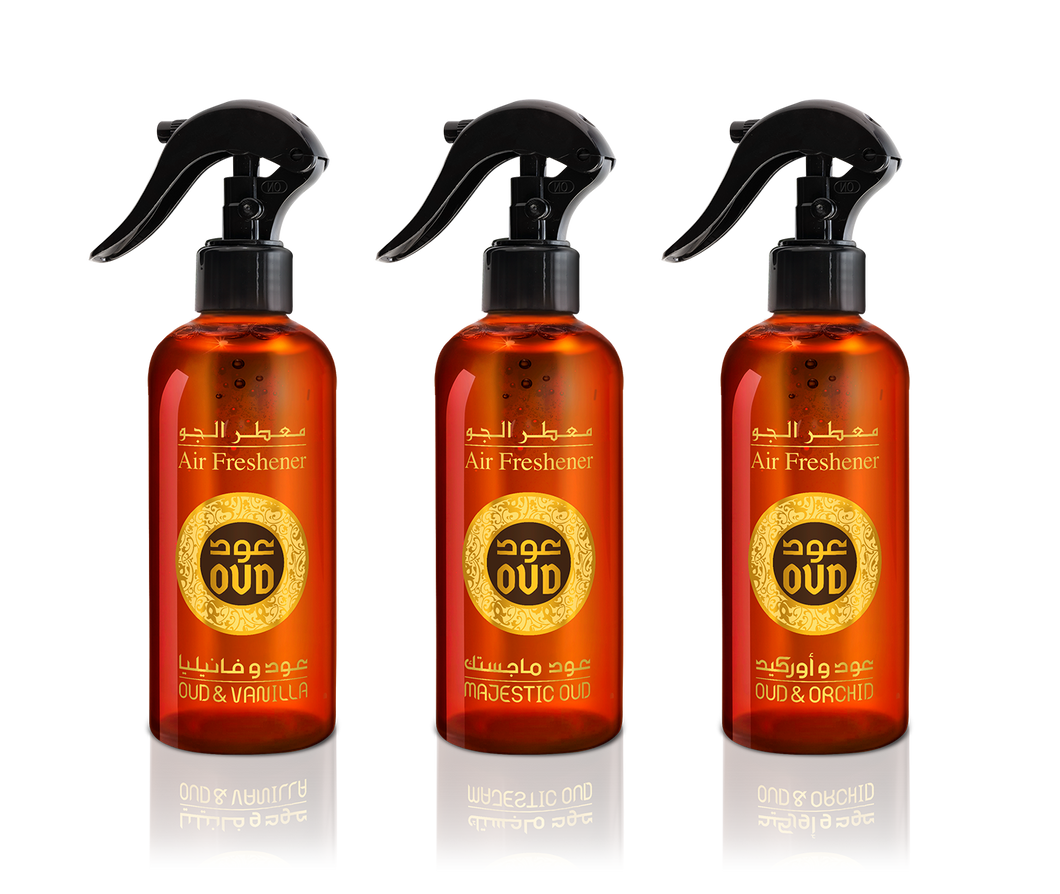 Oud Premium Air Fresheners 300ml Collection of 3 Scents by Oudlux
