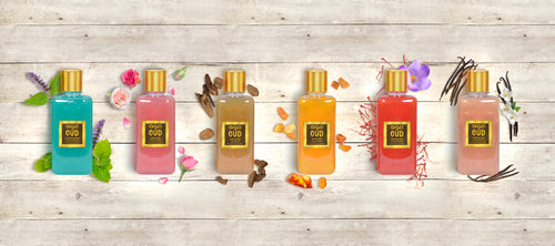 Oud Floral Shower Gel Collection 6 Scents by Oudlux