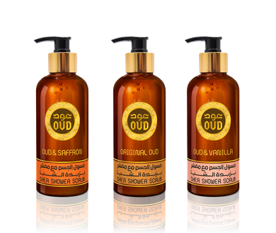 Oud Premium Shea Shower Scrub 300ml Collection by Oudlux
