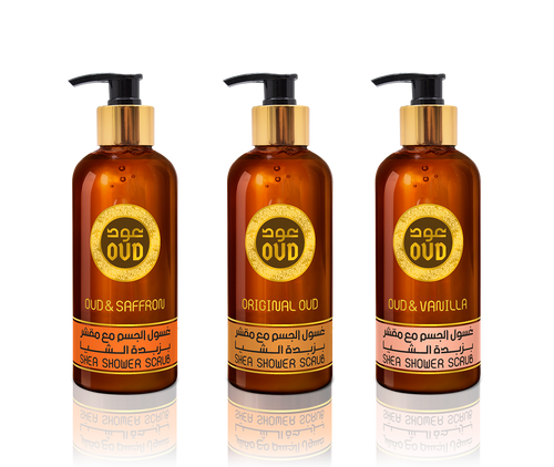 Oud Premium Shea Shower Scrub 300ml Collection by Oudlux
